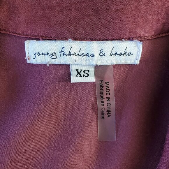 Young Fabulous & Broke Women's Truman Solid Red Jumpsuit Short Sleeve Size XS - Picture 7 of 9